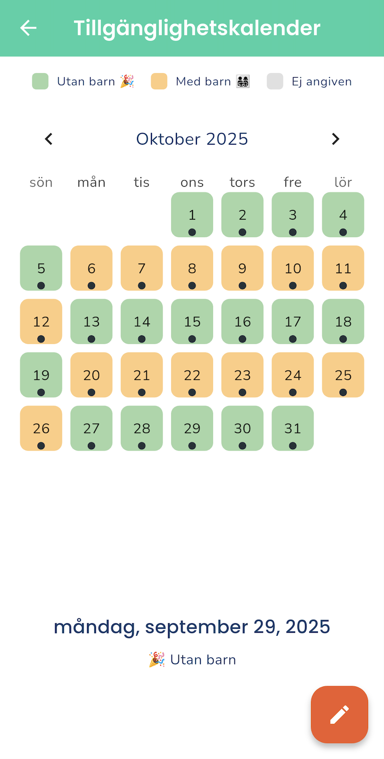 Tillgänglighetskalender